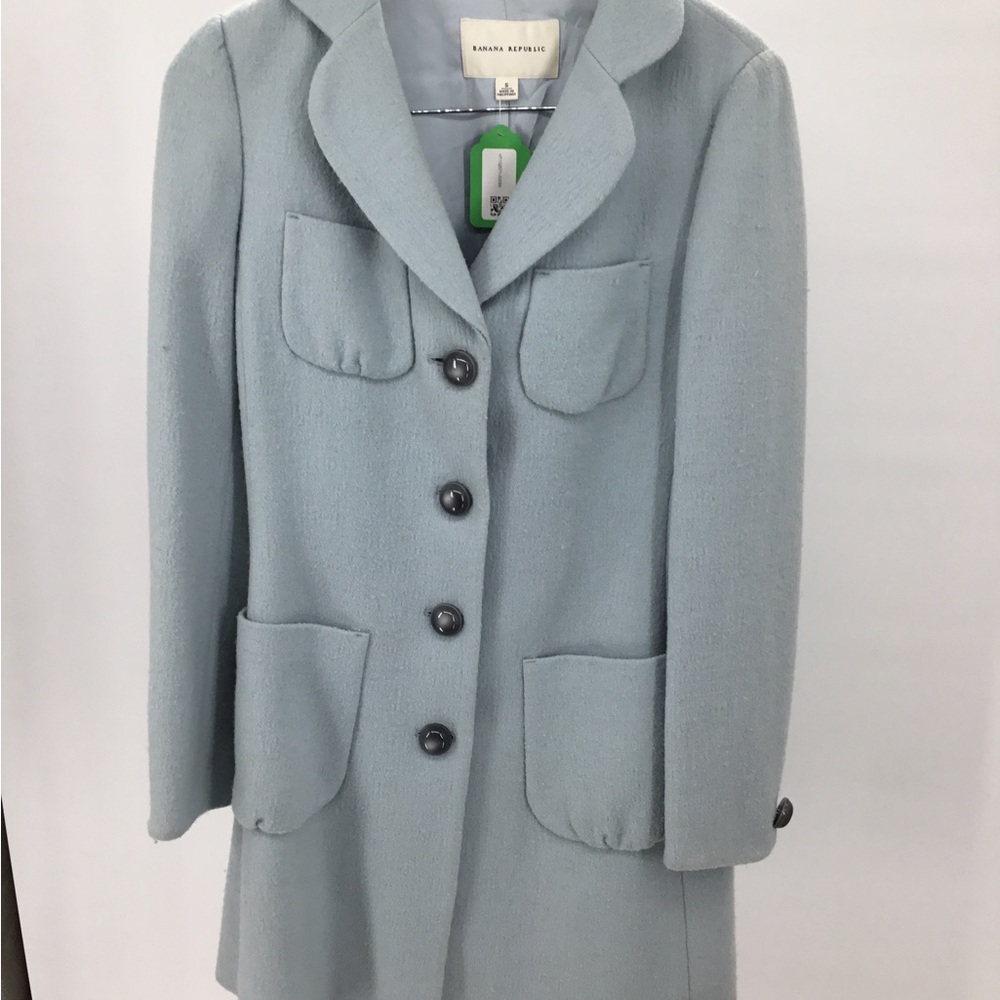 Banana Republic Women’s Light Blue Wool Coat Size S